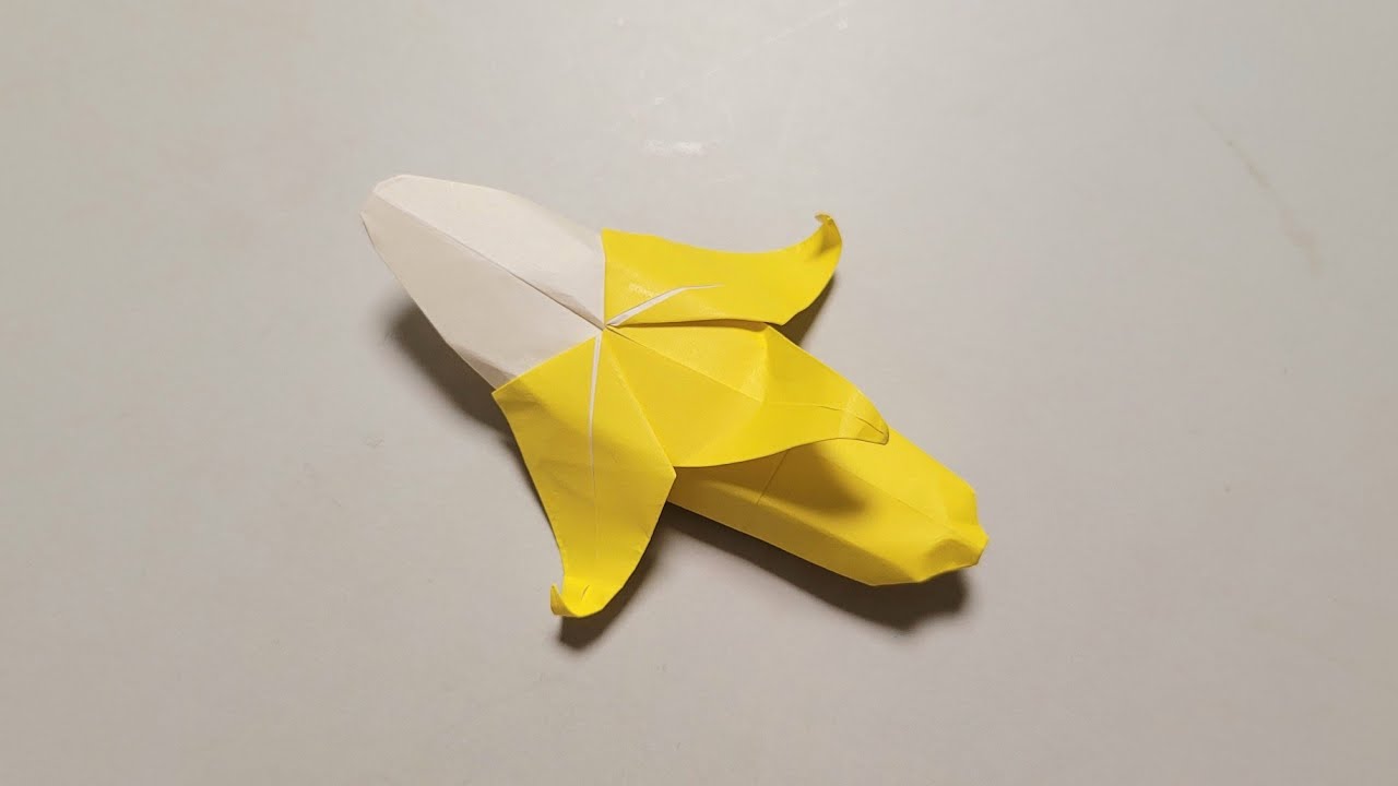 색종이접기-바나나종이접기(바나나접기,과일종이접기,과일접기,음식종이접기,음식접기,쉬운종이접기,재미있는종이접기,하이루,Banana origami,종이접기)