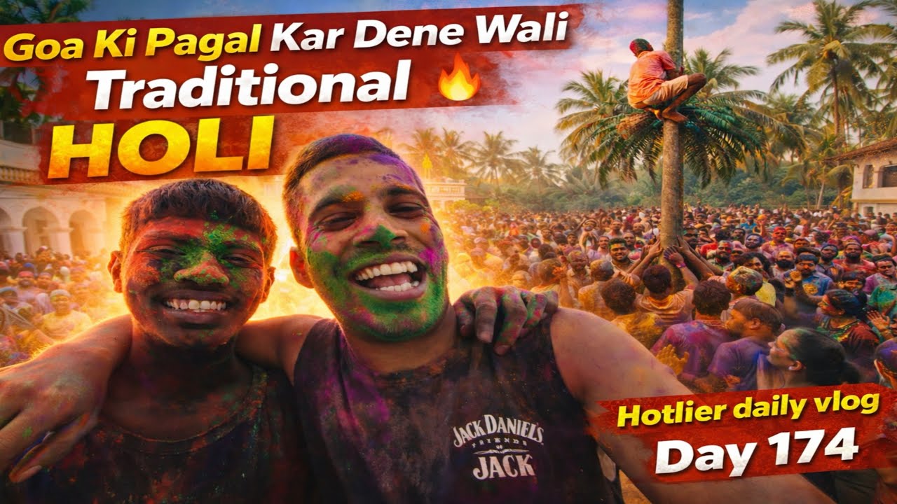 Goa ki traditional Holi ka maza hi kuch aur hai! 😮🔥Logon ka crazy reaction, rangon ki baarish ❤️❤️