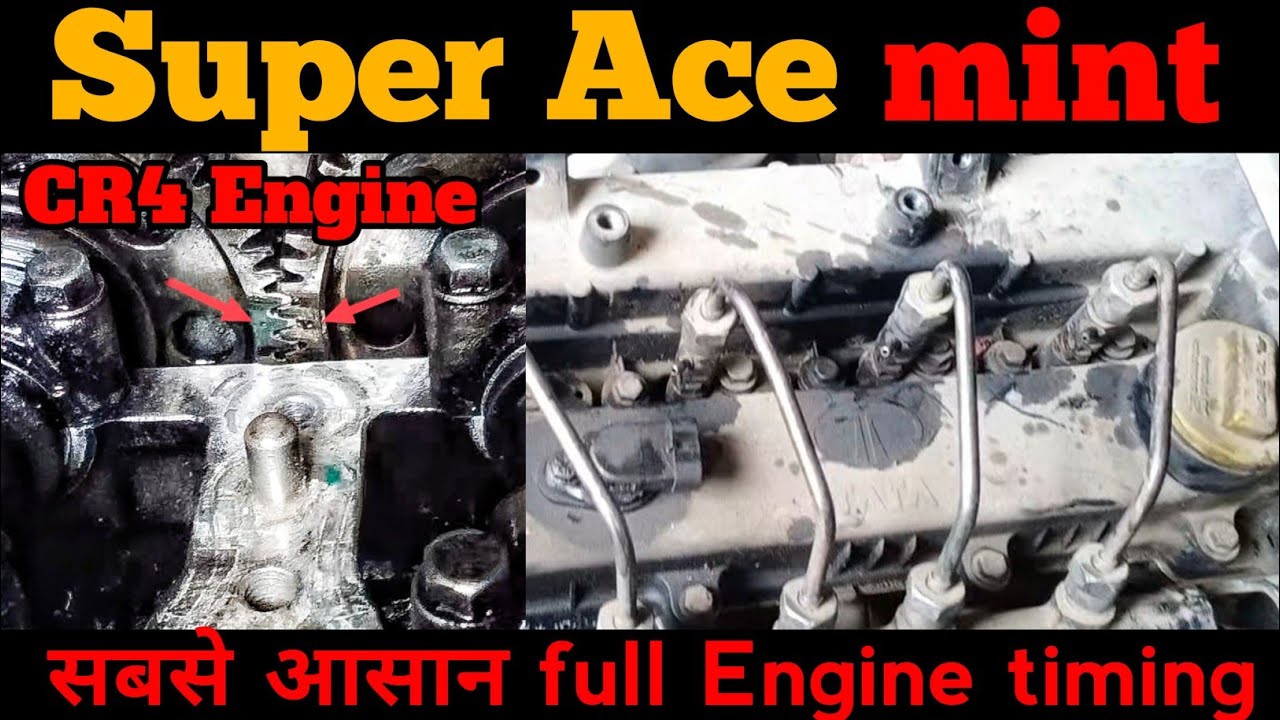 TATA Super Ace mint full Engine timing. cr4 engine