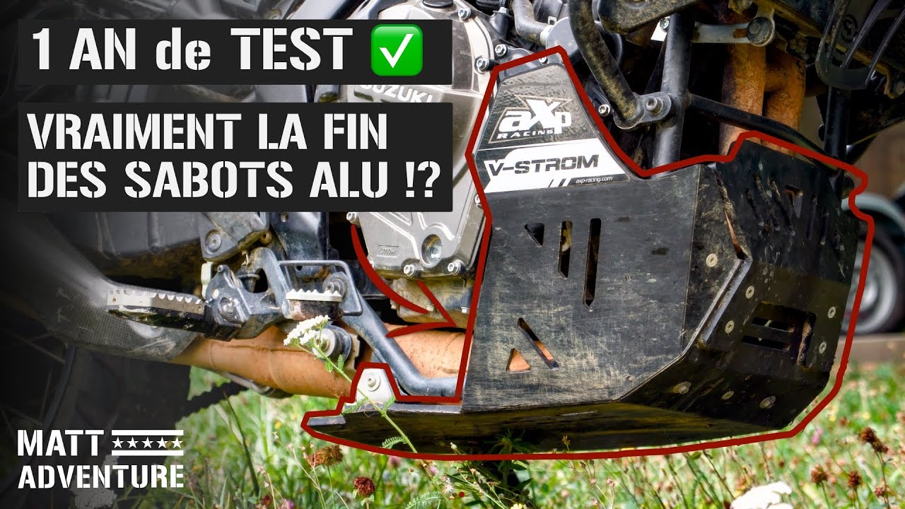1 AN DE TEST du SABOT MOTEUR AXP V-Strom 800DE : le PEHD est-il vraiment MIEUX que l’aluminium ?