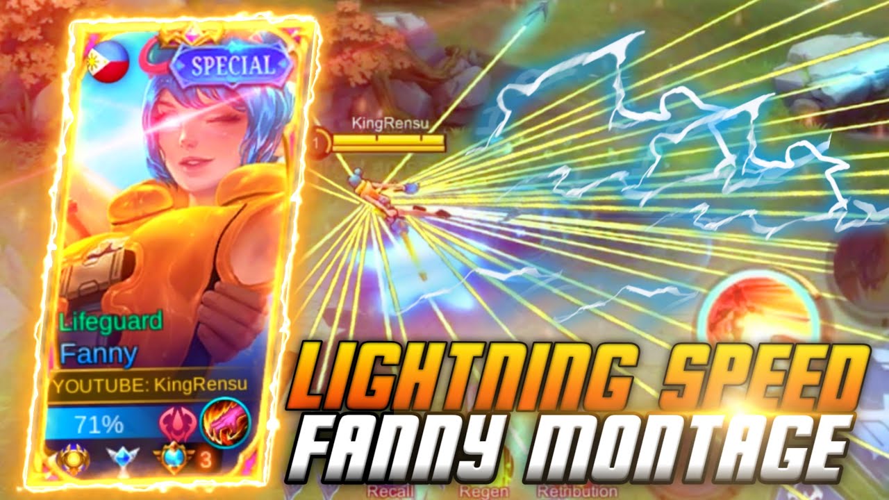 FANNY MONTAGE BY KINGRENSU !! ⚡| LIGHTNING SPEED✨|  MLBB