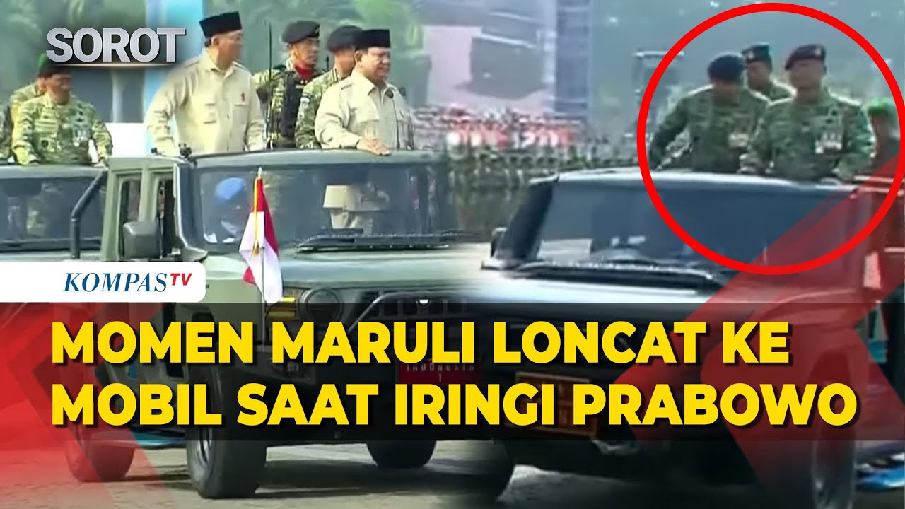 Momen KSAD Maruli Loncat ke Mobil, Iringi Presiden Prabowo Cek Pasukan Upacara HUT ke-80 TNI