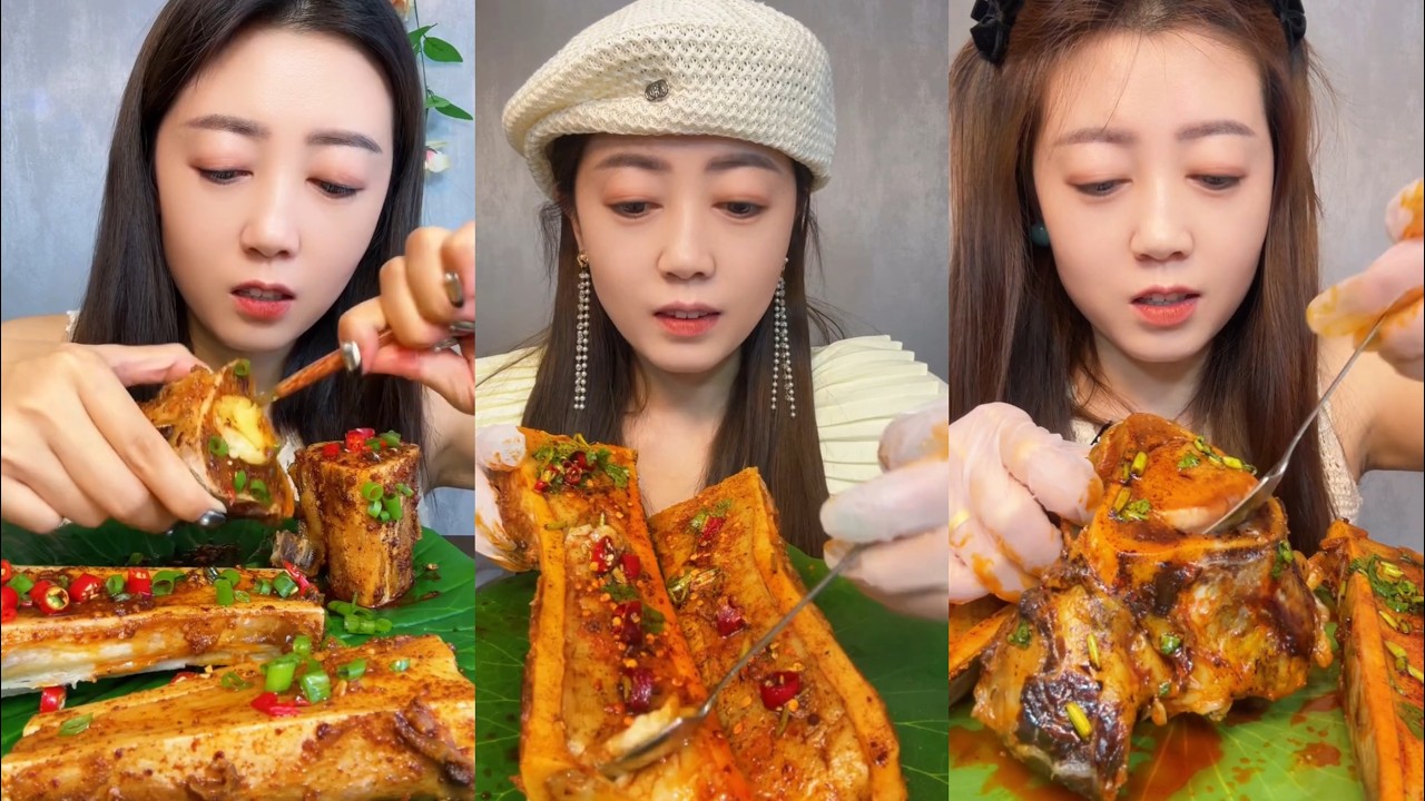 asmr super fatty spicy bone marrow mukbang - thánh ăn tủy xương siêu cay - mukbang eating show #804