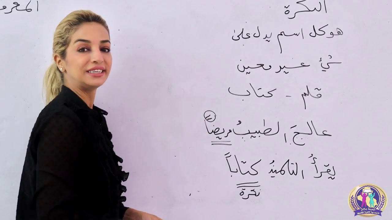 اللغة العربية للصف السادس الابتدائي - الدرس الثالث: النكرة والمعرفة