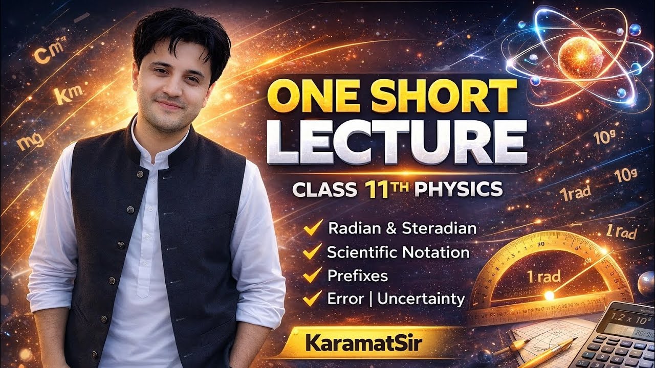 Class 11 Physics One Shot Lecture | Radian, Steradian, Scientific Notation & Errors | KaramatSir