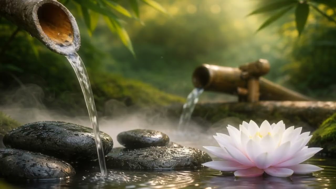 Sleep Deeply 🎋 Japanese Bamboo Water Fountain