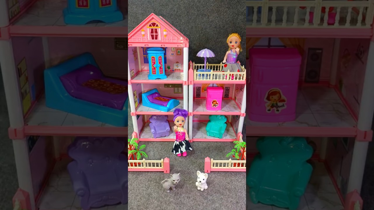 Satisfying Unboxing With Cute Pink Barbie Doll House Playset ASMR | Review Toys 
