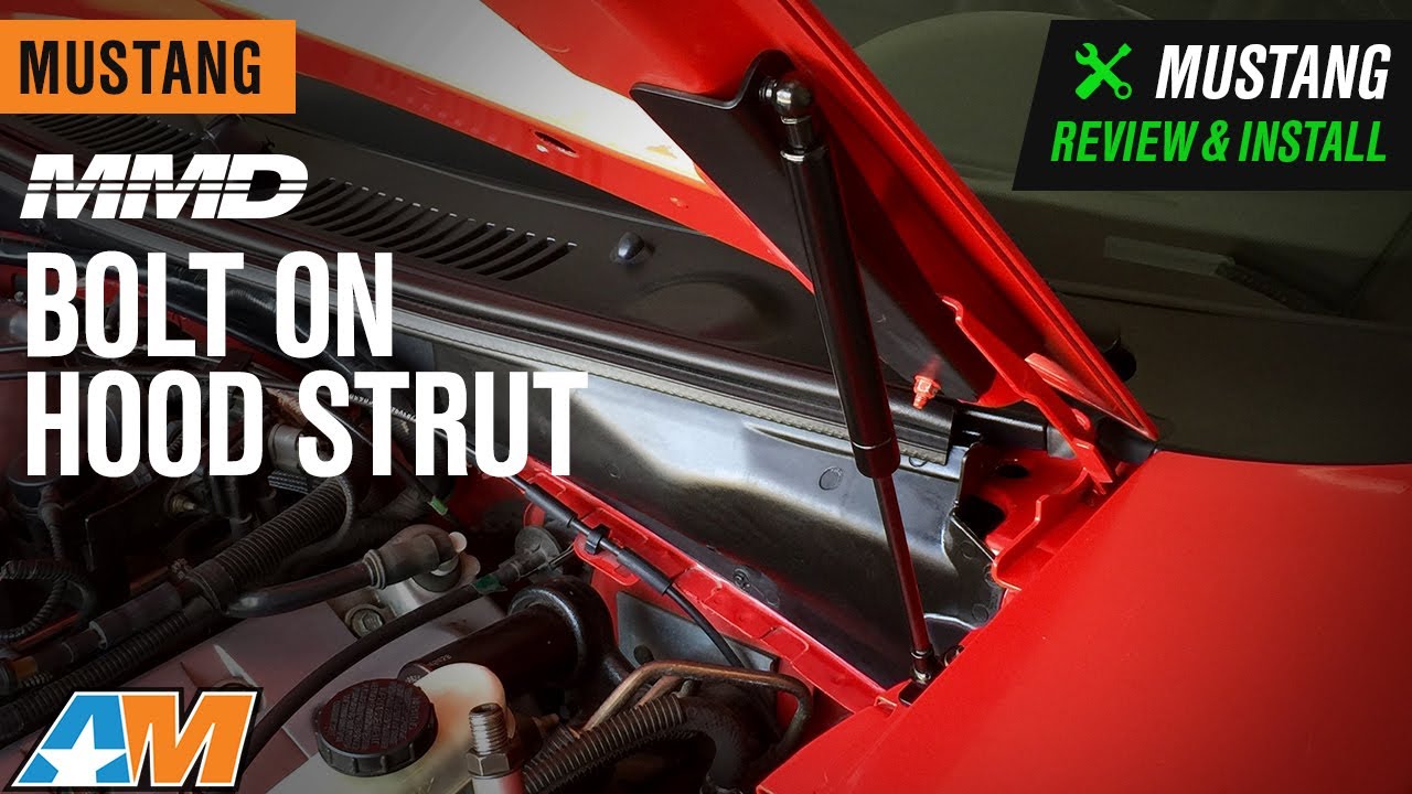 1999-2004 Mustang MMD Bolt On Hood Strut Kit - Black Review & Install