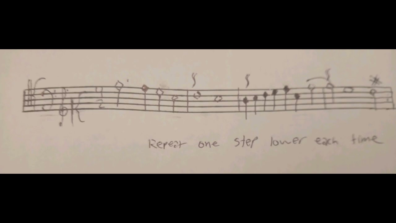 Perpetually Descending Canon for 4 Voices - At The Name of Jesus Every Knee Shall Bow