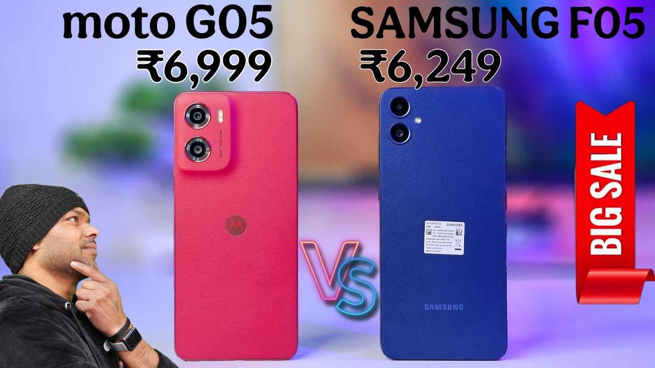 moto G05 Vs Samsung F05 | Unboxing | Comparison | Review | Camera | Price | Flipkart Sale 2025