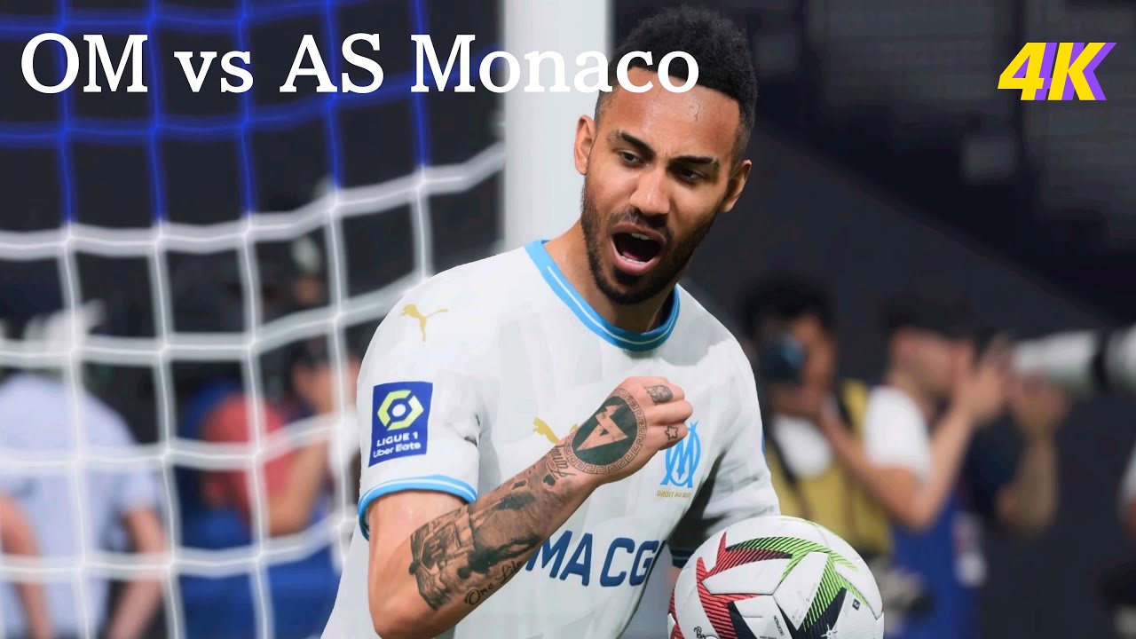 FC 24 Gameplay [PS5 4K] OM vs AS Monaco-LIGUE 1 [EA SPORTS]