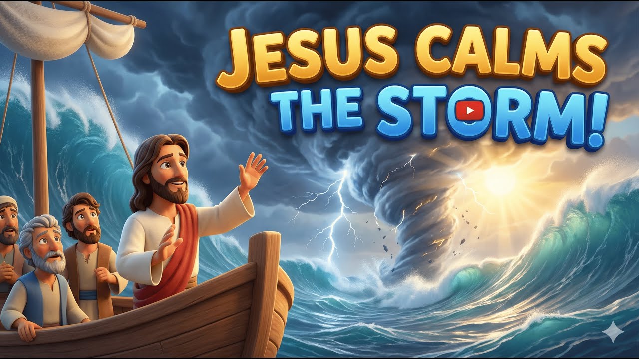 Jesus Calms the Storm ⛵ | Don’t Be Afraid – Kids Bible Story (Mark 4:35–41)