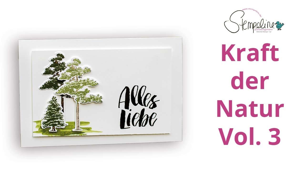 Tutorial Karte stempeln mit Kraft der Natur Vol. 3 Stampin Up