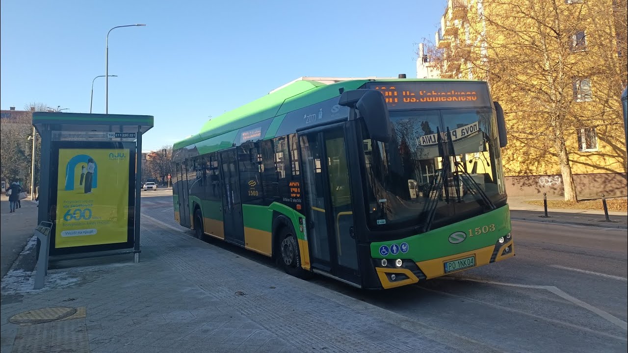 MPK Poznań | Linia 190 | Solaris Urbino 12 IV Electric #1503 | Kierunek Osiedle Sobieskiego 