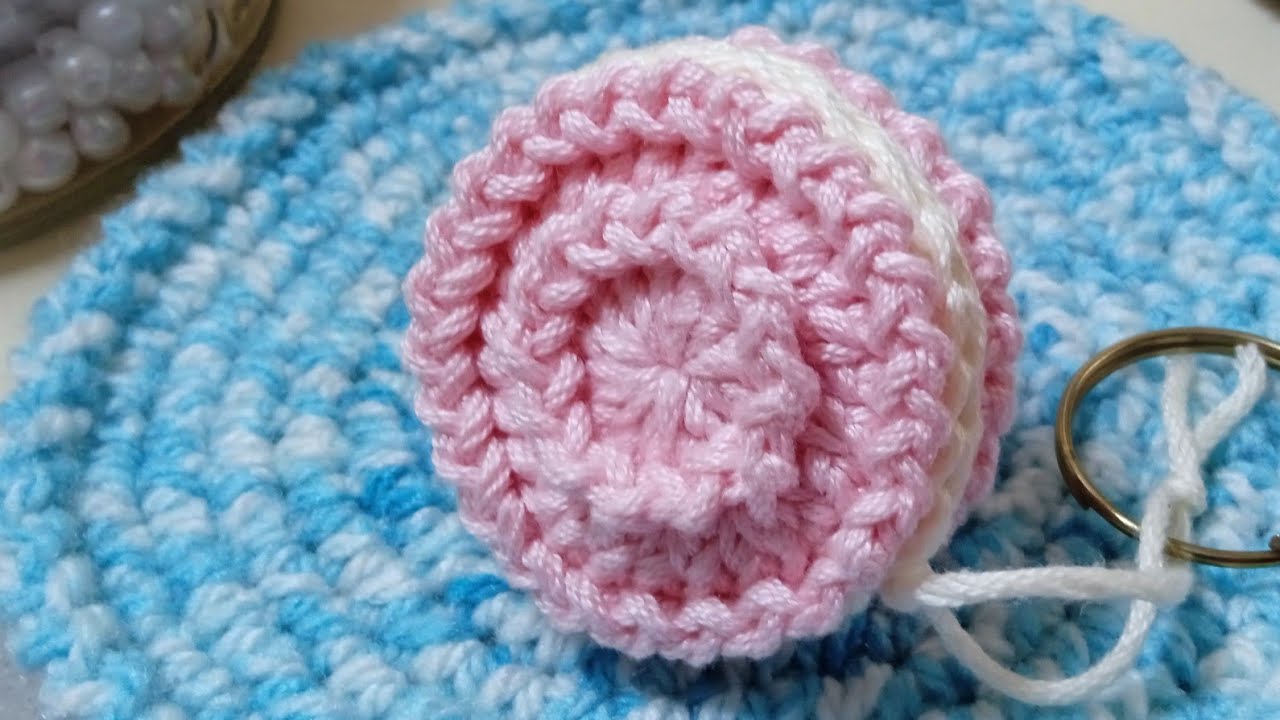 🔴#comotejer #tutorial HERMOSO LLAVERO #crochet GALLETA TEJIDA A CROCHET‼️ TEJIENDO CON HILDA ROSA 🔔