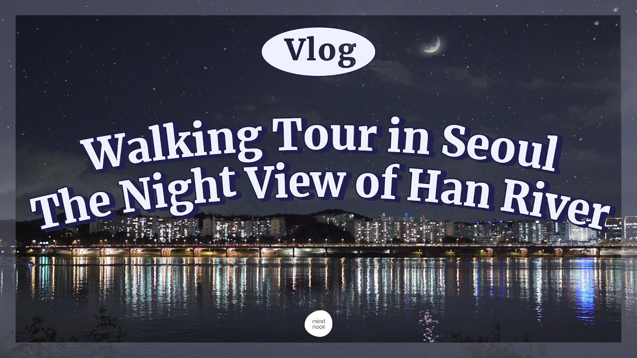 [4K] Relaxing Night View of Han River in Seoul | Peaceful Evening Walk (ASMR, Korea Walking Tour)