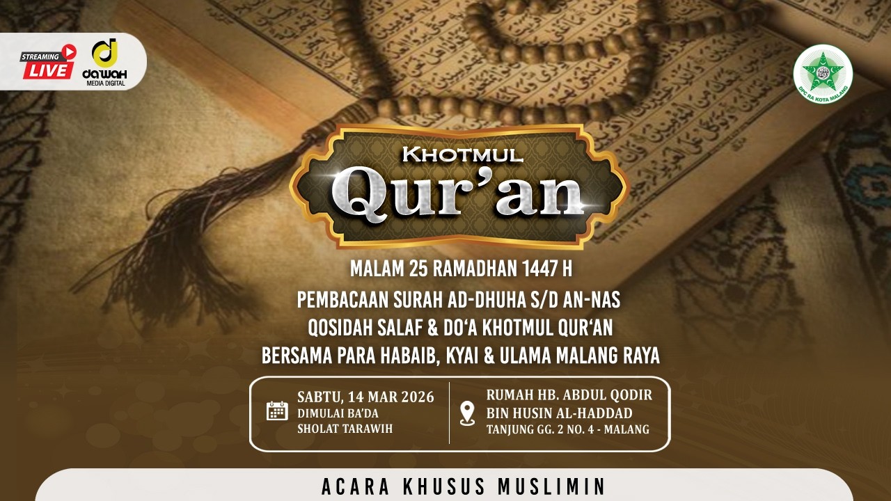 🔴[LIVE] KHOTMUL QUR'AN MALAM 25 RAMADHAN 1447 H | TANJUNG GG. 2 NO. 4 - MALANG