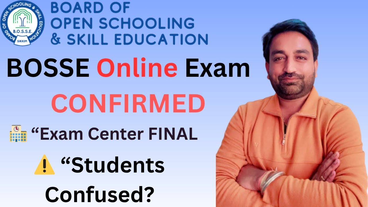 BOSSE Sikkim Exam Pattern Change 2025 | Ab Online Exam Center Par Hoga! Full Update