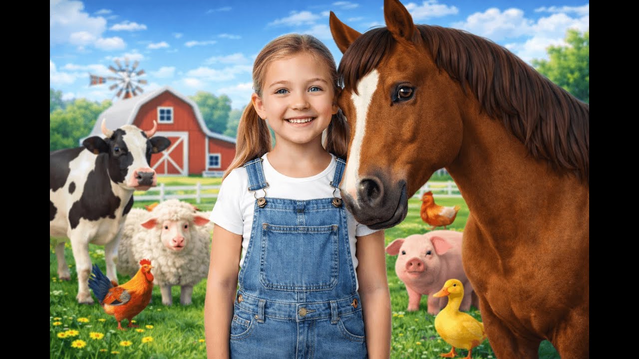 Animaux pour enfants | Sons d'animaux de la ferme 🐮🐔 | Vidéo Éducative pour Enfants