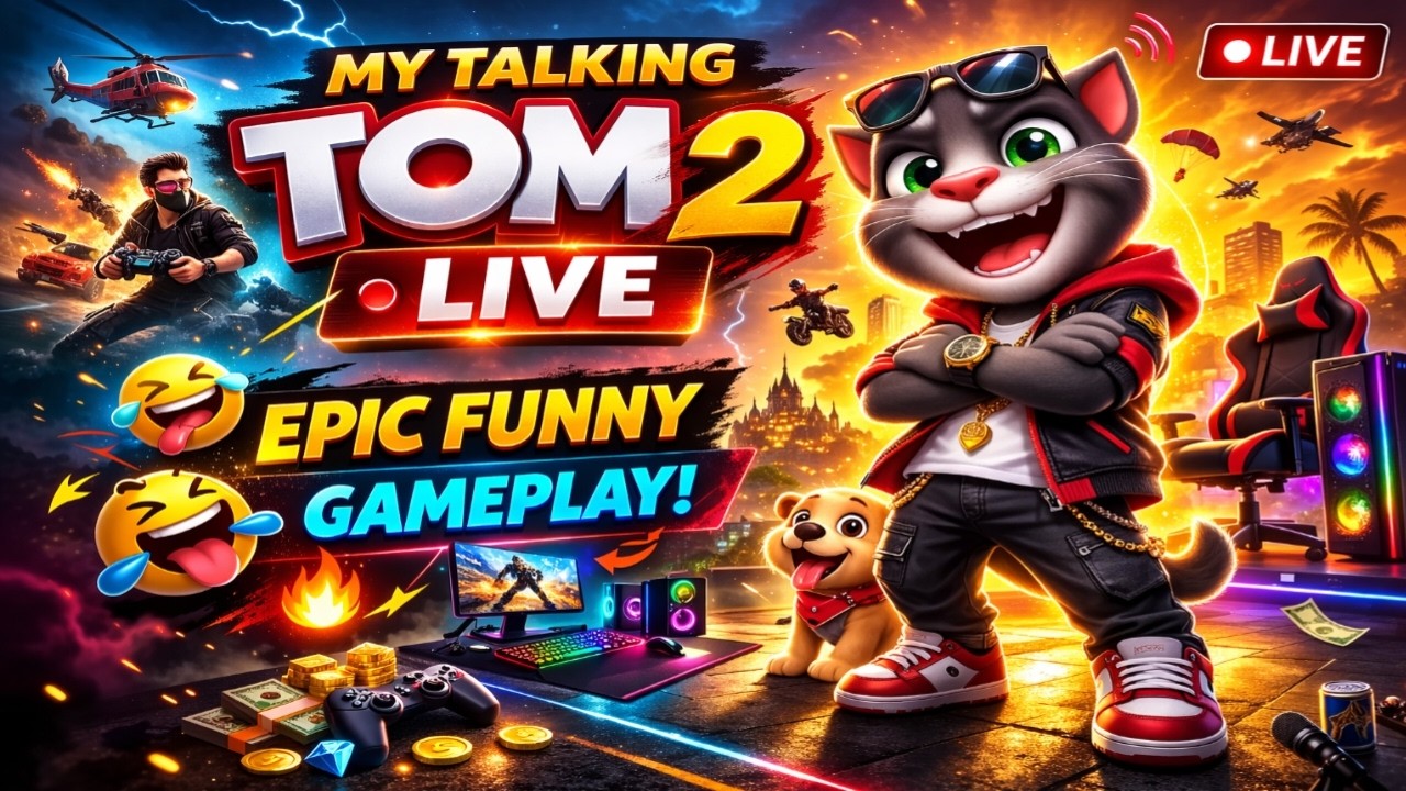 🔴 My Talking Tom Live 😱 Non-Stop Fun & Challenges 🤩 #FunnyTom #TalkingTom #Live