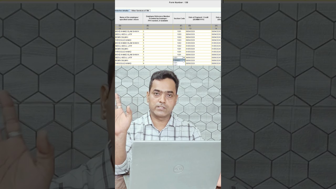 Form 138 Annexure Filling Tutorial | Section Codes 1001, 1002, 1003 & 1032 Explained