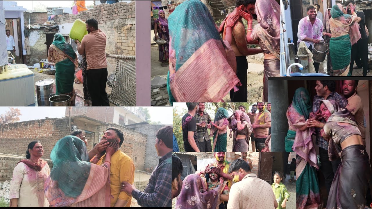 💁shadi ke baad kheli sabne milkar kheli bhyankr holi 💞 village vlog 