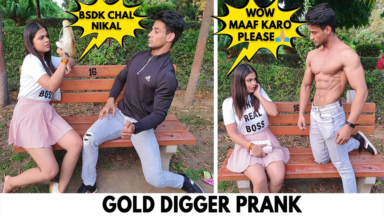 Gold Digger Prank - 6 Pack Abs Edition || FitManjeet