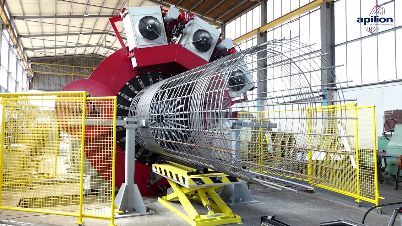 Fully Automatic Bore Pile cage welding machine USM off coil with 20mm wire