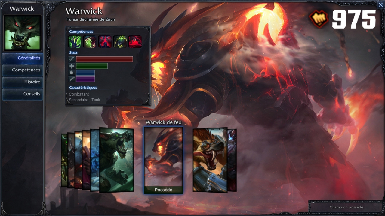 Skin Warwick de Feu (Mise à Jour 2017) - League of Legends