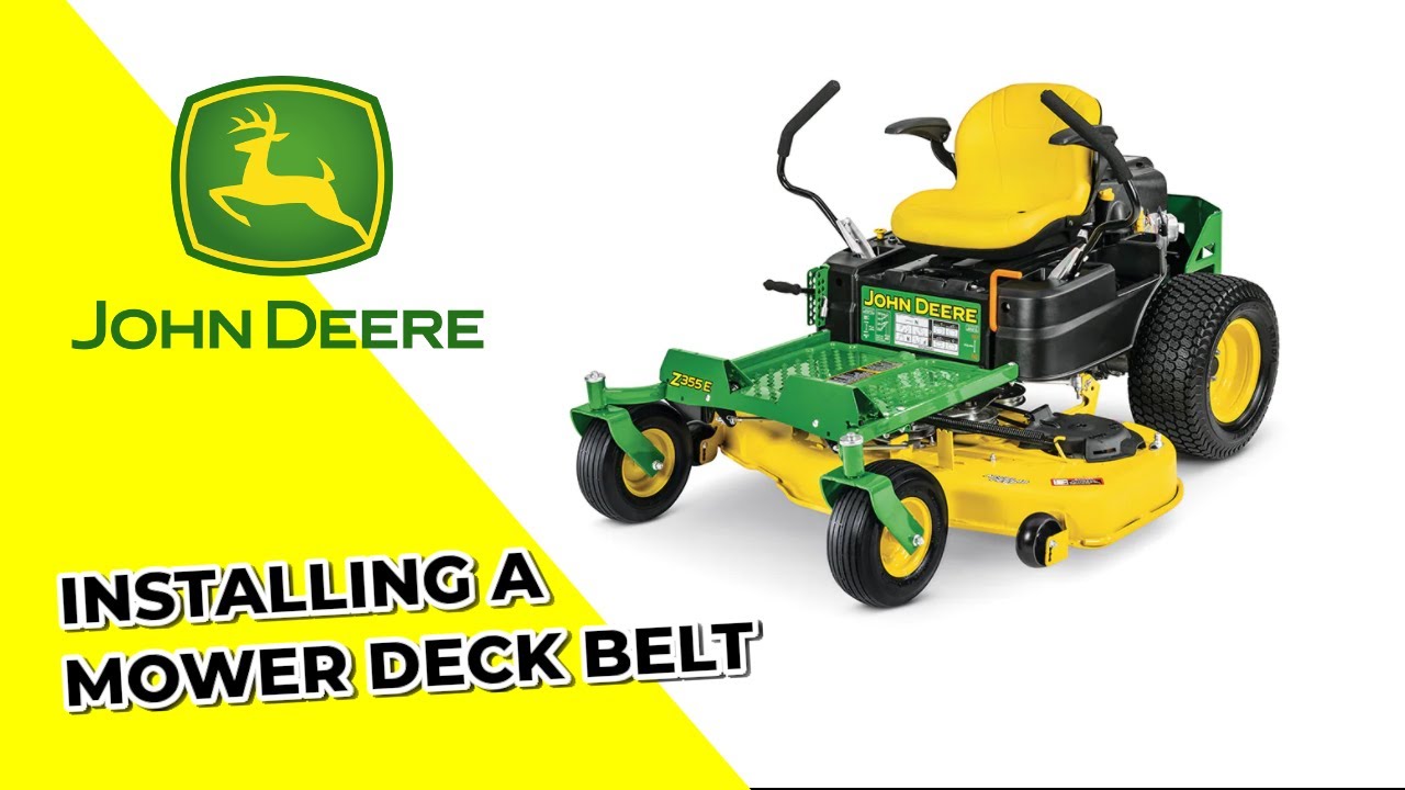 John Deere ZTrak Z355e Установка ремня деки косилки