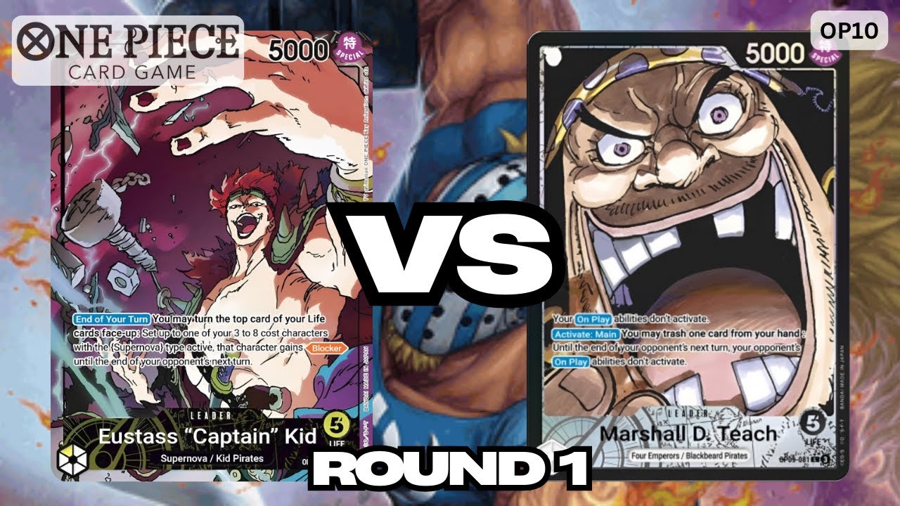 Yellow Kid VS Blackbeard (Marshall D Teach) | OP10 Locals Gameplay - Round 1