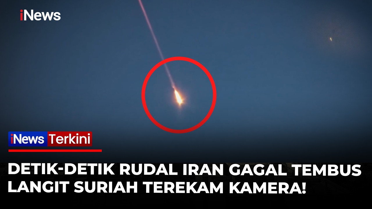 MENCEKAM! Detik-Detik Rudal Iran Gagal Tembus Langit Suriah Terekam Kamera!