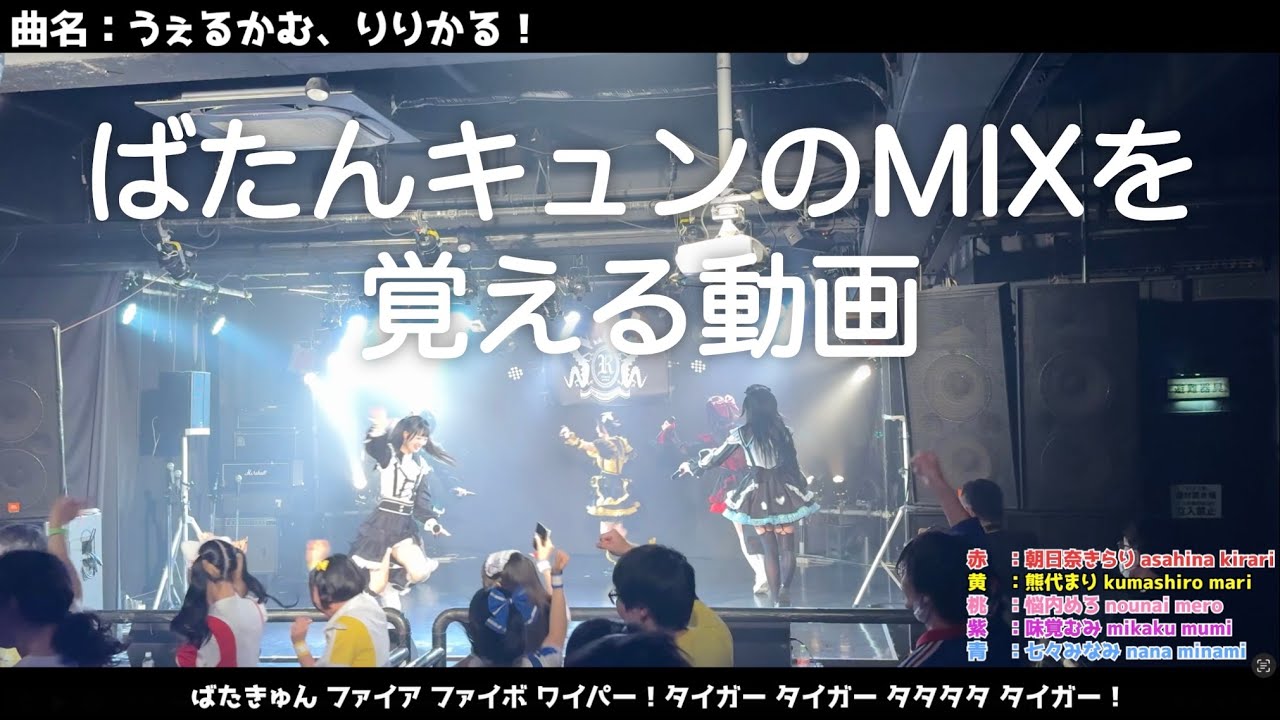 【ばたんキュンのMIXを覚える動画】シン・デレラ / 初恋メランコリー / Cross my heart / リセマランウェイ / うぇるかむ、りりかる！20251207_仙台遠征2日目2回し目
