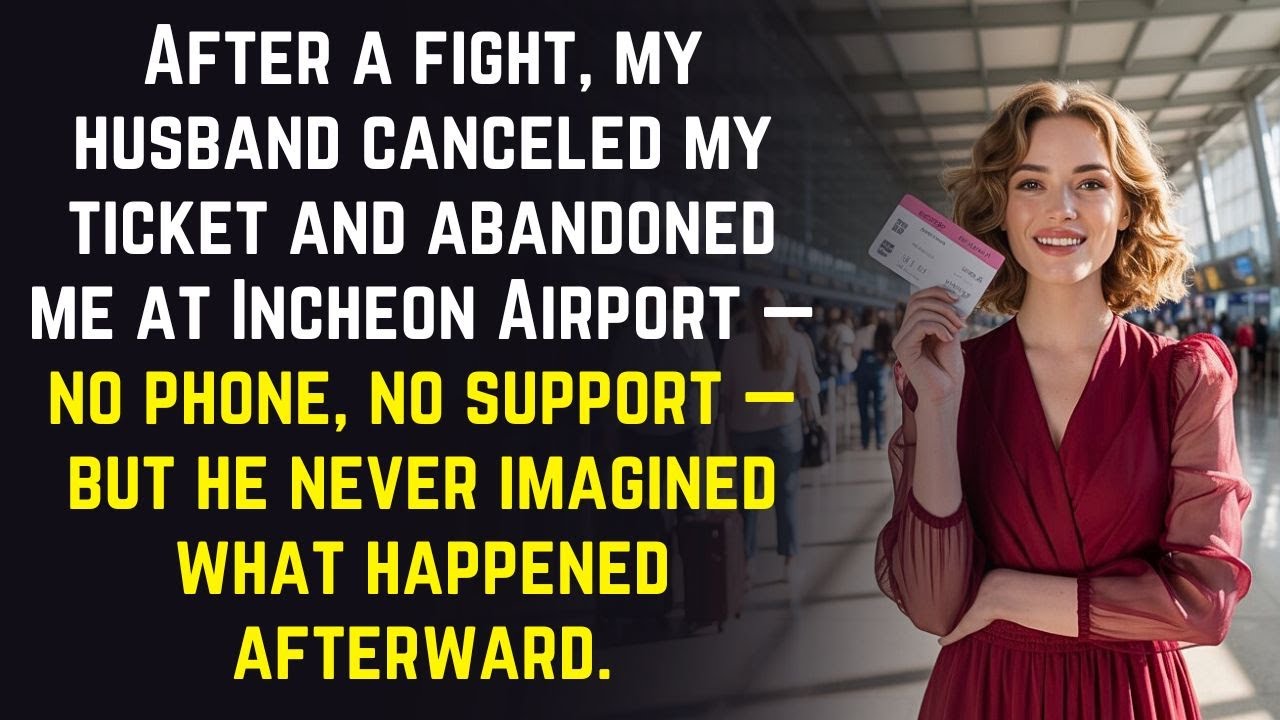 After a Fight, My Husband Left Me Stranded at Incheon Airport — He Never Saw What Came Next.