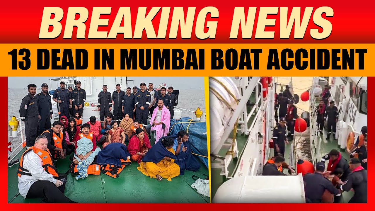 Tragic Mumbai Boat Accident: 13 Dead After Navy Speedboat Collides with Ferry | News9