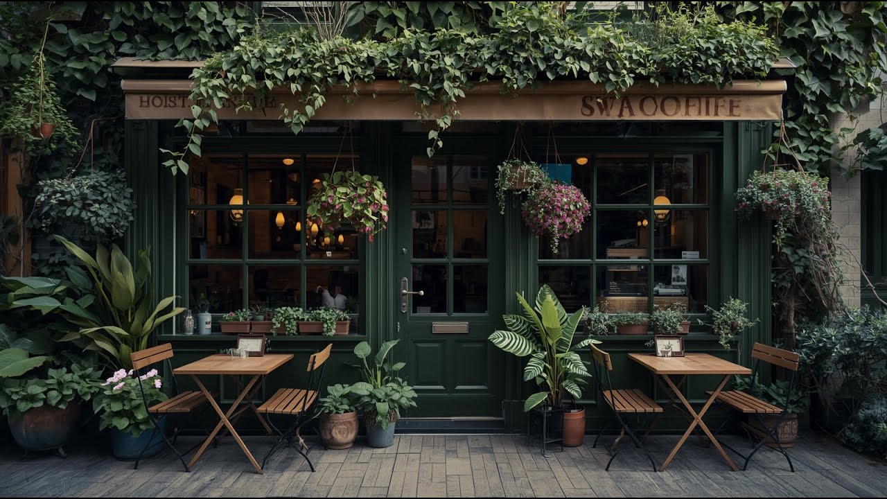 Coffee Shop Surrounded by Plants 🌿☕ | Relaxing Lo-Fi Music for Focus & Study