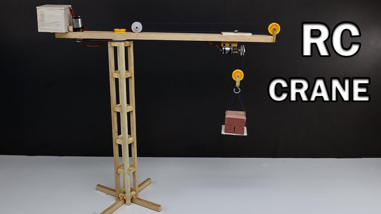How To Make Remote Control CRANE - DIY Tower Crane
