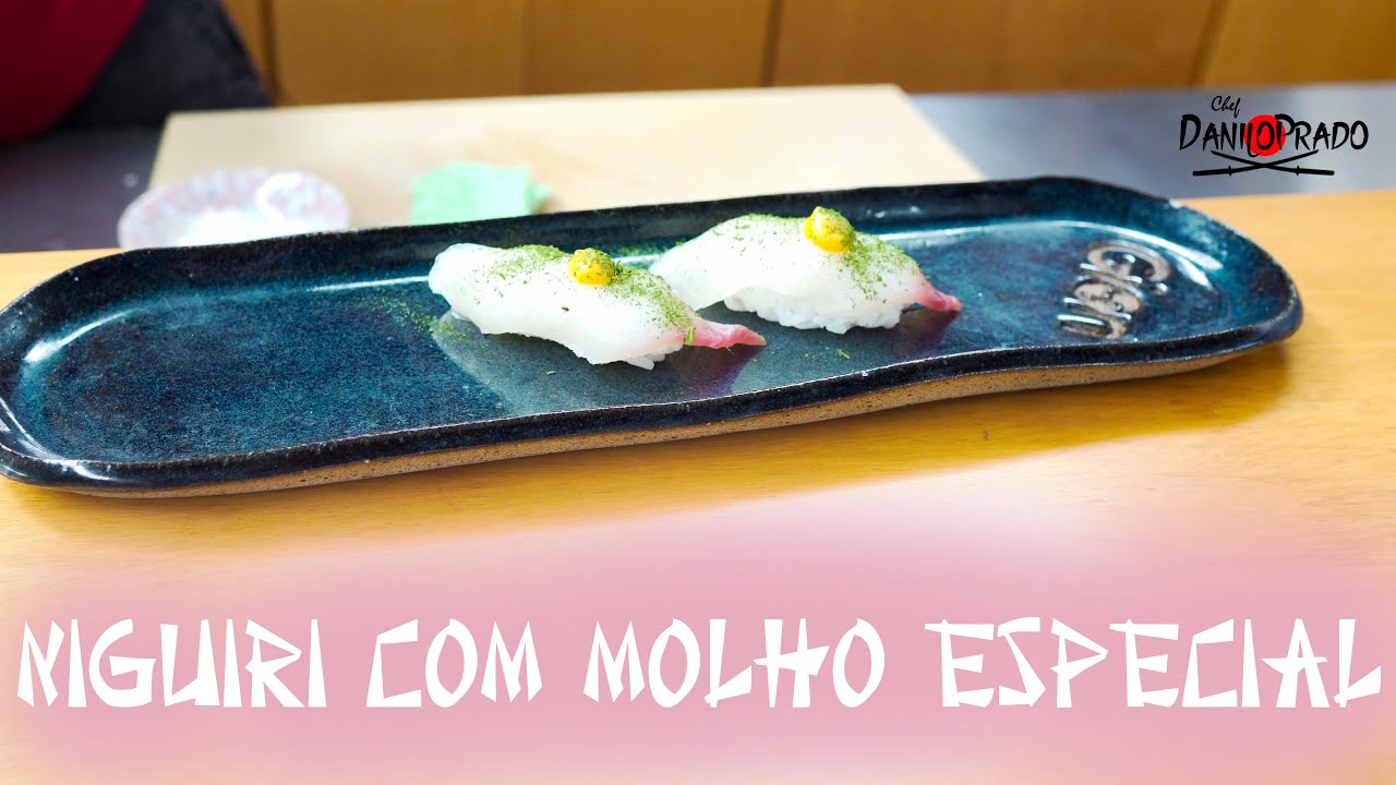 NIGUIRI COM MOLHO ESPECIAL