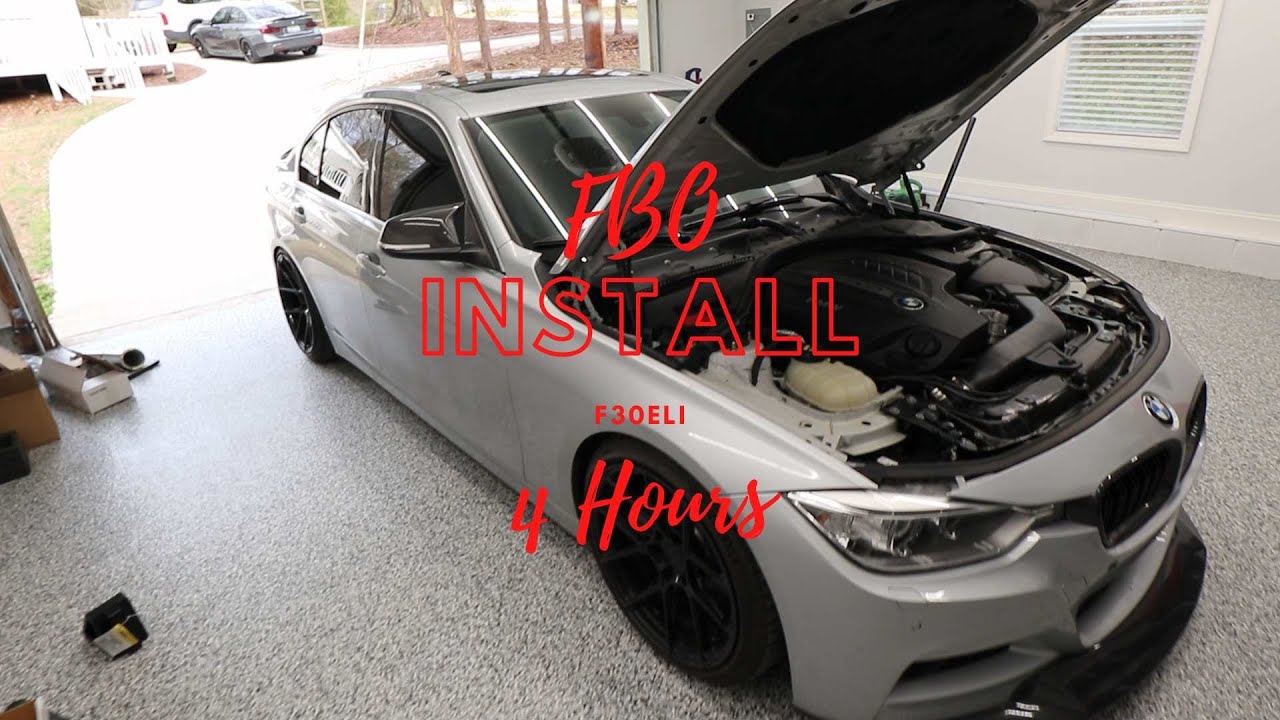 Installing Full Bolt Ons FBO On BMW F30  4 Hours DIY F30Eli Intercooler Down/Charge Pipe and Intake