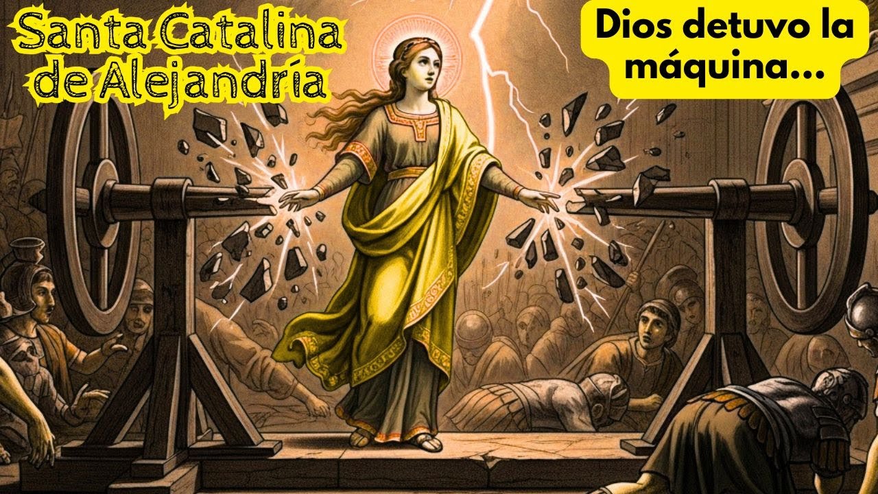 La joven que ataron a ruedas de cuchillas y el cielo explotó en su defensa-S. Catalina de Alejandría