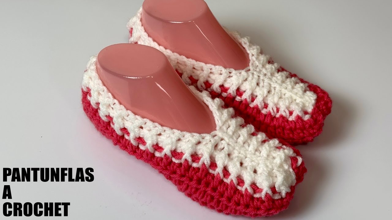 PASO A PASO PARA TEJER PANTUFLAS A CROCHET