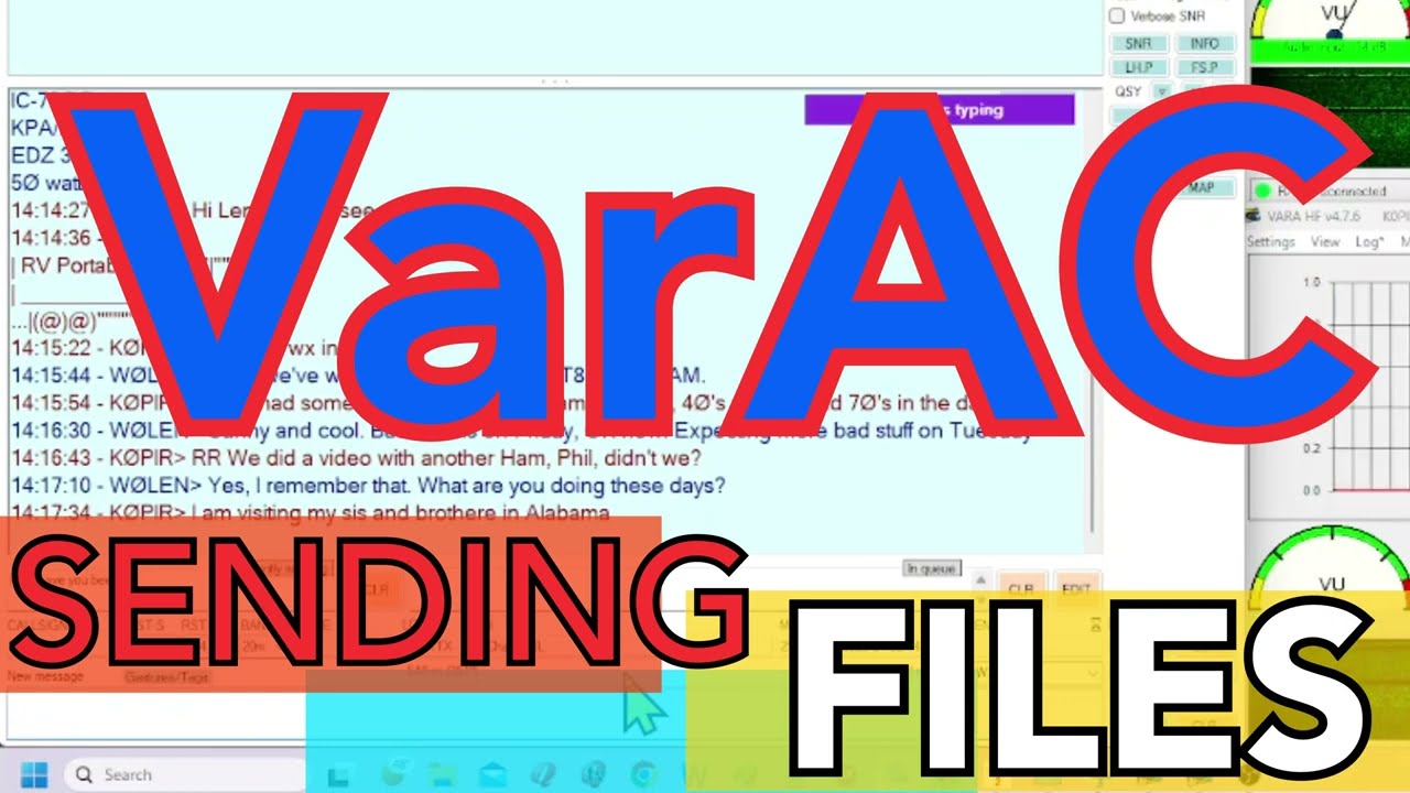 VarAC Sending Files and Gestures Over VARA HF
