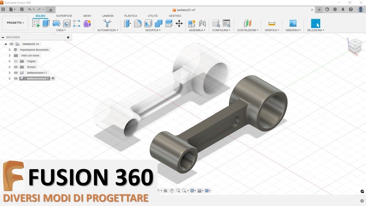 Impariamo Fusion 360 - Diversi modi di disegnare un componente con vincoli e quote - Lezione 02