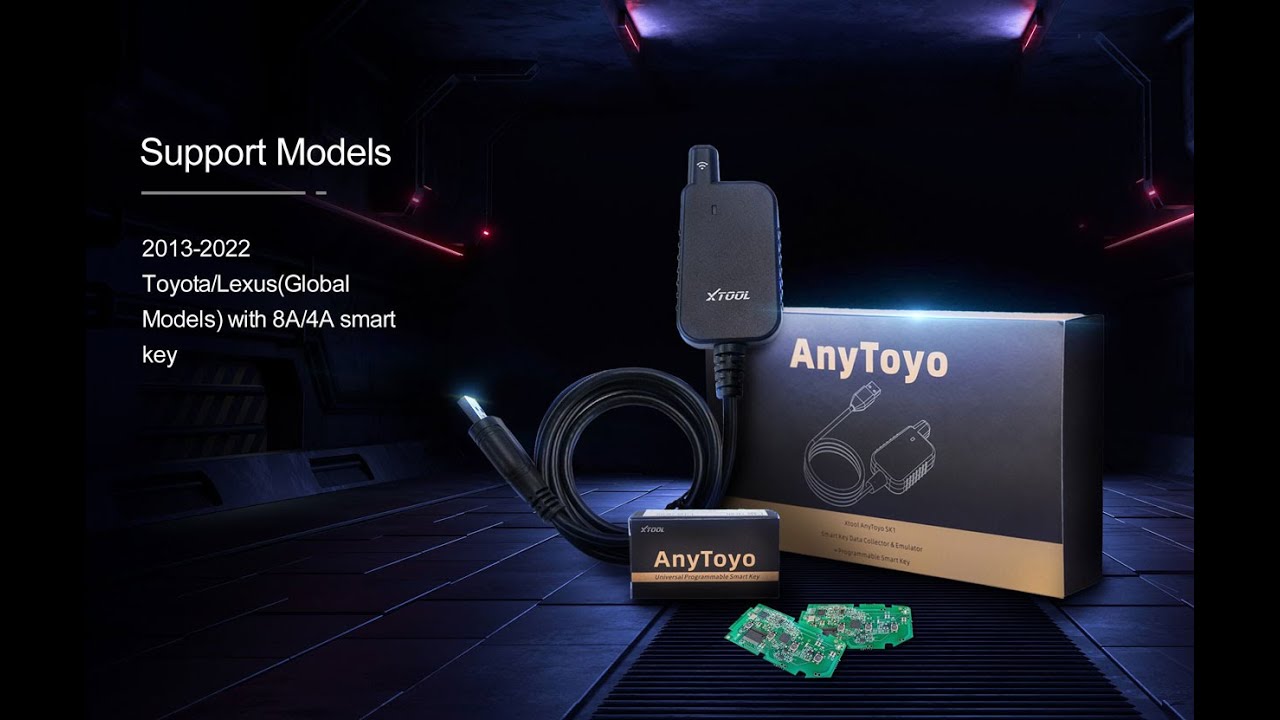 Program Toyota 8A/4A Smart Key AKL With Xtool X100 PAD3 AnyToyo SK1