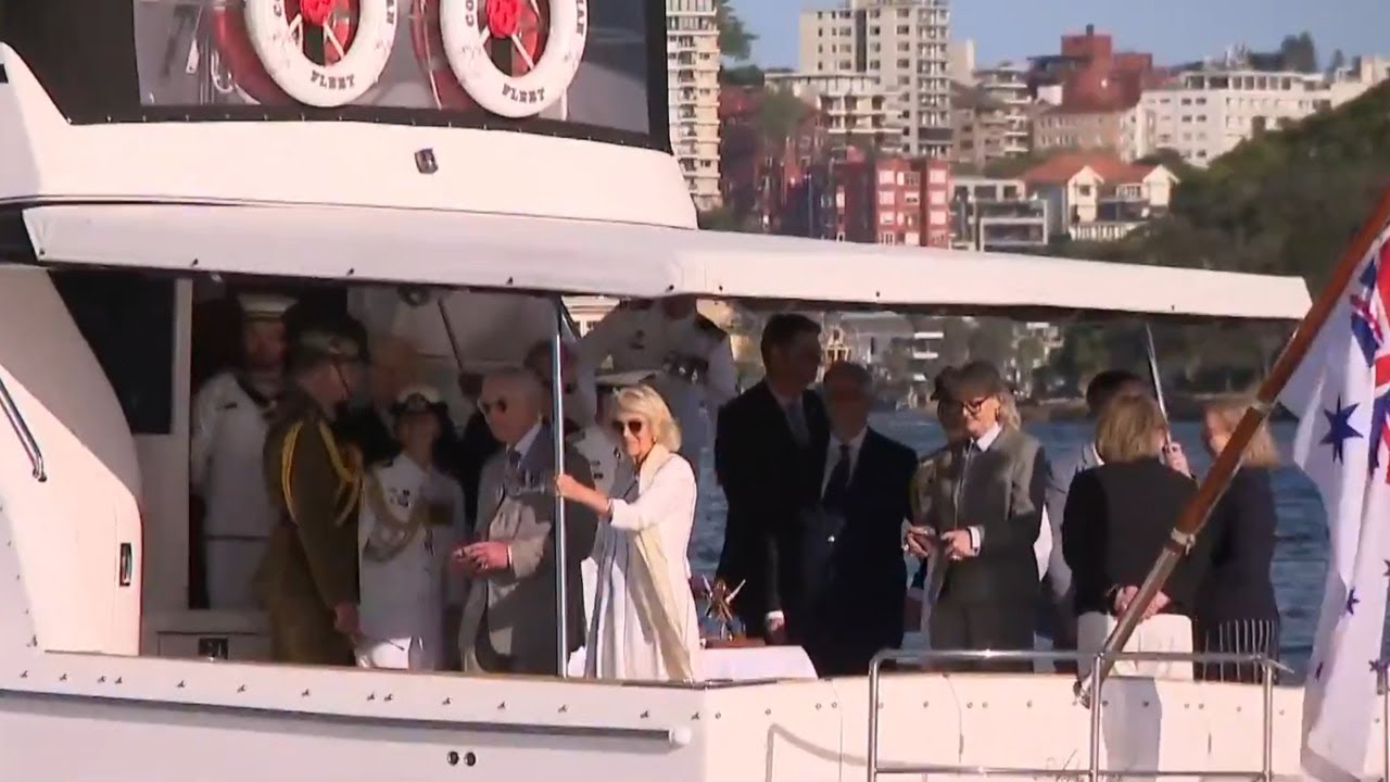 King Charles and Queen Camilla enjoy Australian Navy fleet review in Sydney Harbour