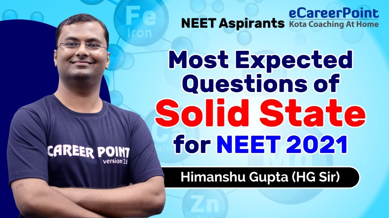 Most Expected Question of Solid State | Chemistry | XII | NEET | HG Sir | eCareerPoint-English
