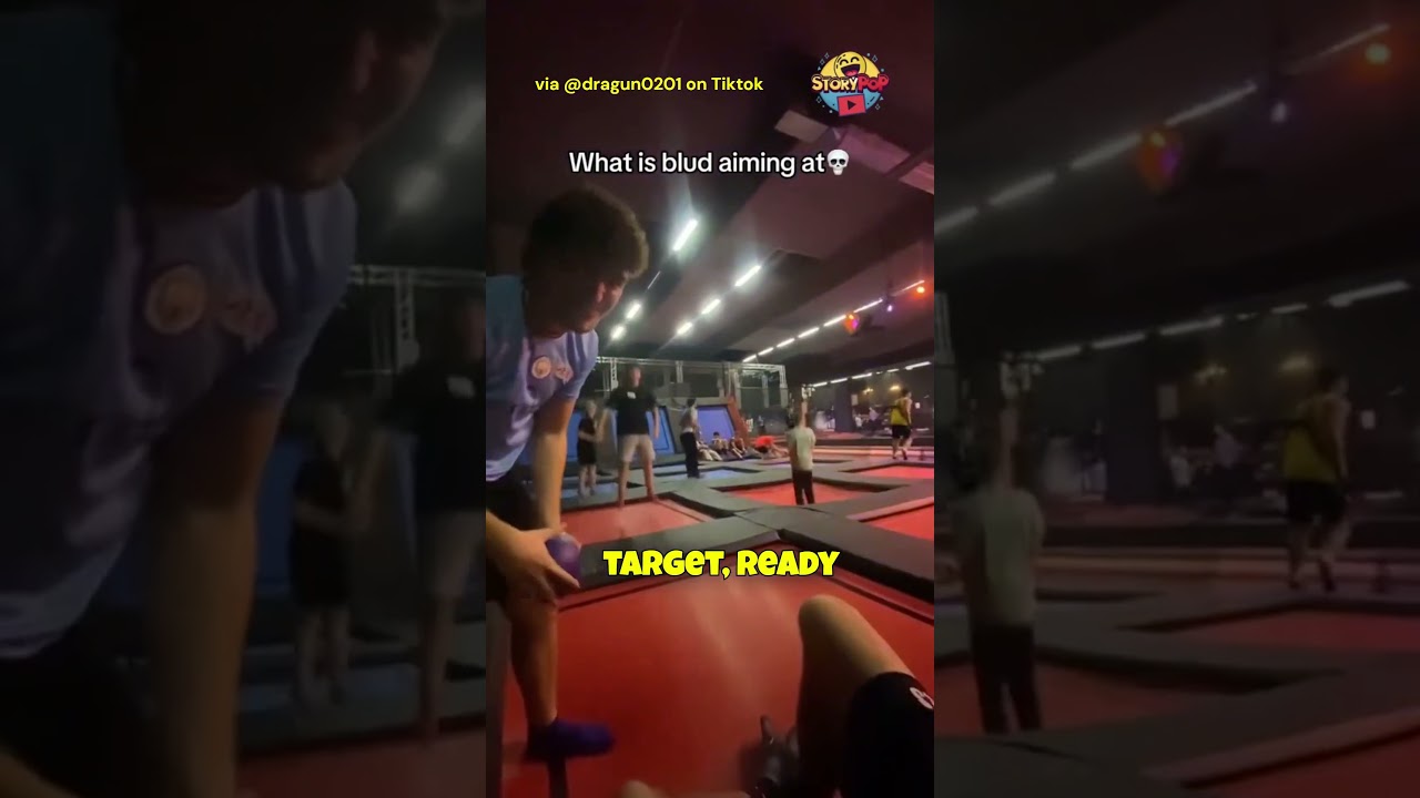 Trampoline Dodgeball FAIL! Gravity Wins This Round! #fail #shortsfeed #trynottolaugh #comedy #memes