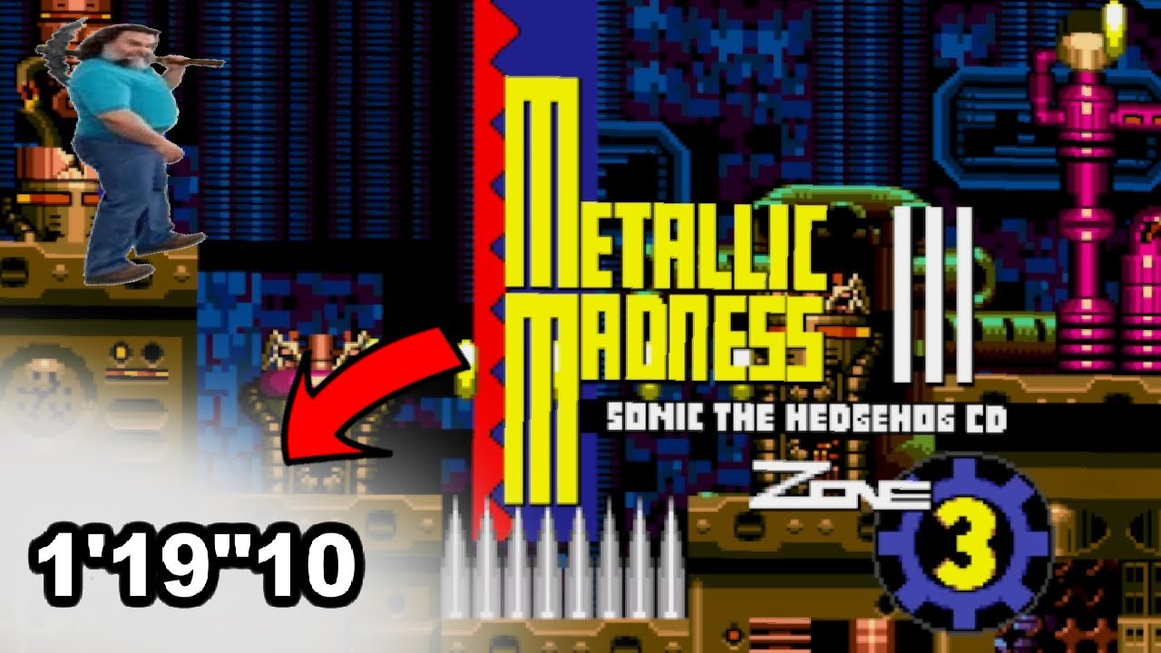 Sonic CD - Metallic Madness Zone 3 Speedrun in 1'19