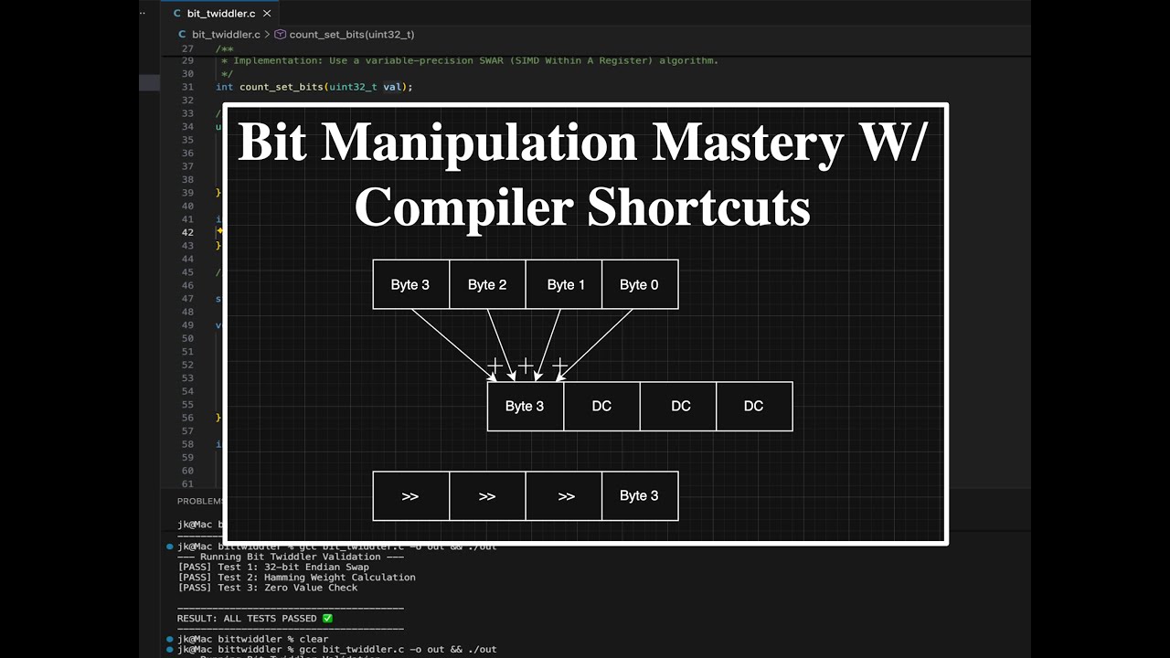 Firmware Engineer C Interview Questions | Classic Bit Manipulation with Compiler Acceleration