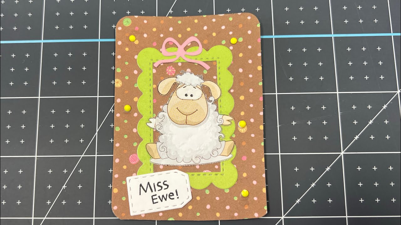 🐑Altered playing card #decktheyear2025 (Week 20) Miss Ewe🐑